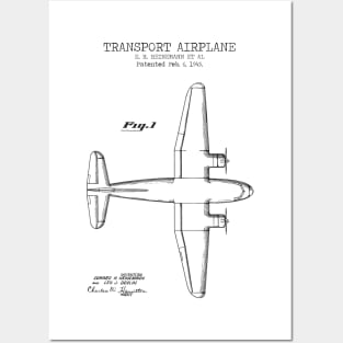 TRANSPORT AIRPLANE patent Posters and Art